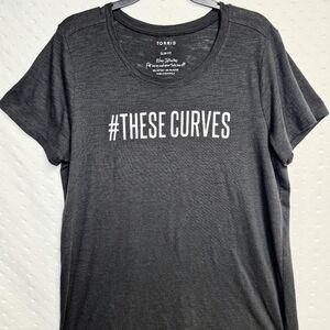 Torrid #THESECURVES Black Graphic Tee for Women